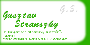gusztav stranszky business card